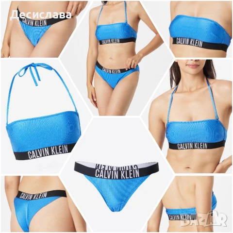 Син бански Calvin Klein, снимка 2 - Бански костюми - 51081556