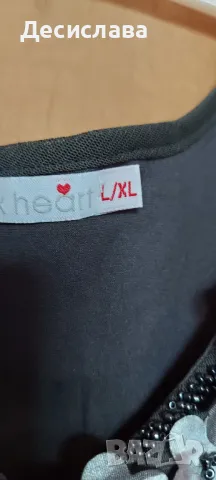 Дамска рокля с цветя и мъниста размер L/XL, снимка 3 - Рокли - 48481718