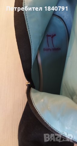 THIERRY RABOTIN черни велурени боти №40, снимка 11 - Дамски боти - 38148938