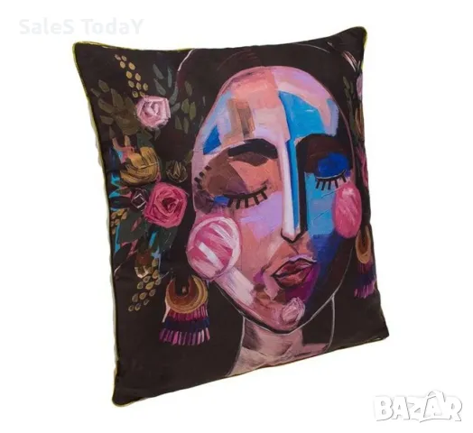 Възглавница за Диван, Декоративна, Жена, 45x45x10см, снимка 4 - Възглавници - 49002750