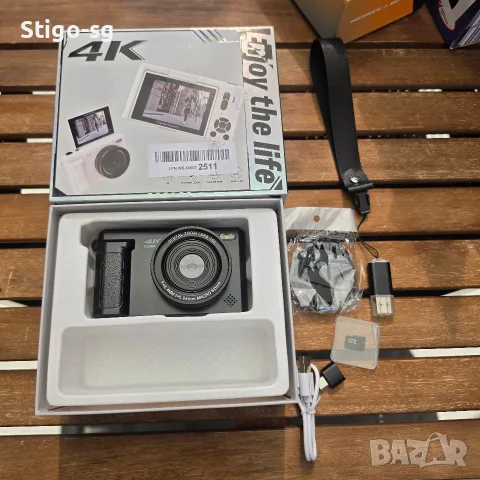 ЧИСТО НОВ 4K Дигитален Фотоапарат – Пълен Комплект (Карта 32GB + Четец + Аксесоари) , снимка 8 - Камери - 56161748