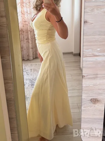 Сет в нежно жълто, снимка 2 - Поли - 55777359