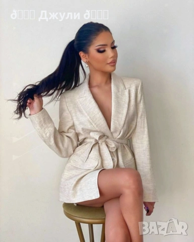 Ленено сако/ блейзър на Zara, снимка 5 - Сака - 53102533