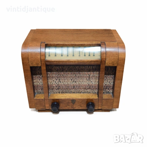 Античен настолен радиоприемник в дървен корпус Edler, снимка 2 - Антикварни и старинни предмети - 53905330