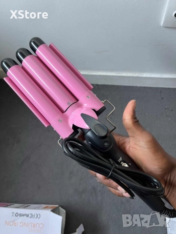 Тройна ретро преса за къдрене на косата, снимка 10 - Преси за коса - 52014659