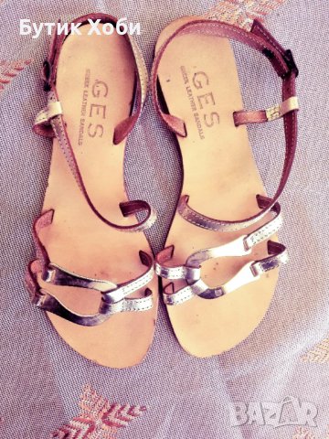 Летни дамски сандали от естествена кожа GES, снимка 1 - Сандали - 36808850