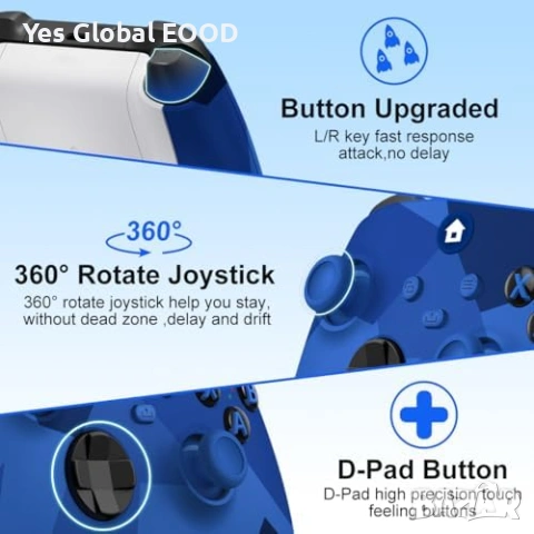 SWCTIM безжичен Xbox контролер Camo Blue, снимка 5 - Аксесоари - 53984190