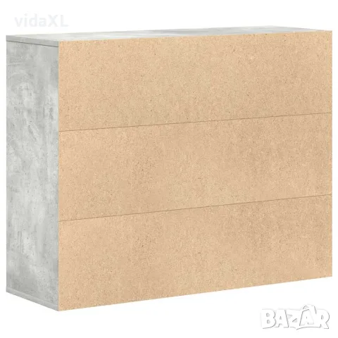 vidaXL Бюфет, бетонно сив, 88x30x70 см, инженерно дърво, снимка 9 - Бюфети - 56147760