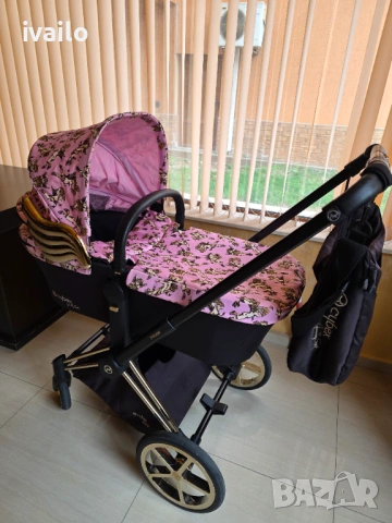 Cybex Priam Jeremy Scott Cherubs Pink Luxe, снимка 6 - Детски колички - 53922628