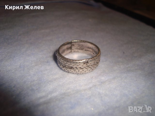 СТАРИНЕН СРЕБЪРЕН РЯДЪК РЪЧНО ПРАВЕН ПРЪСТЕН с ПЕЧАТ на МАЙСТОРА КОЛЕКЦИОНЕРСКИ УНИКАТ 28763, снимка 10 - Антикварни и старинни предмети - 37277521