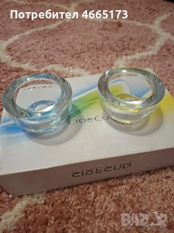 Сет Стъклени Свещници