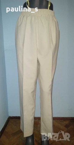 Класически модел панталон с нормална талия и джобове / голям размер 
