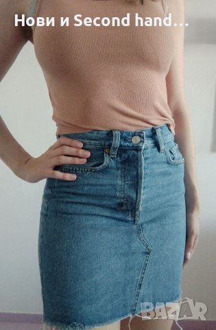 H&M Къса дънкова пола, снимка 2 - Поли - 40612137