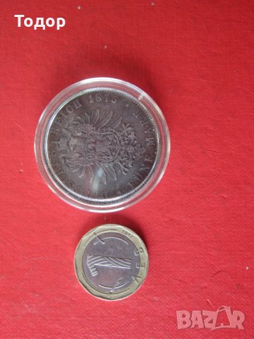 Талер 5 марки 1875 Германия сребърна монета 