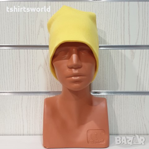 Нова зимна шапка неоново жълт цвят, снимка 5 - Шапки - 32035390