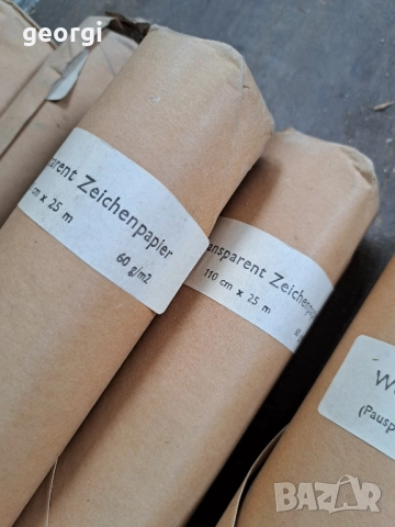 немски паус за чертане и рисуване оризова хартия 110см / 25м 60гр/кв.м.