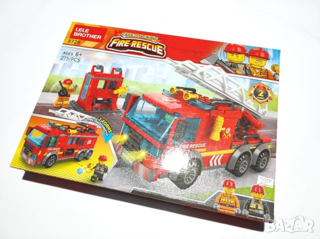 Детски конструктор "Fire rescue"/"Пожарникари", тип лего. 275 части. , снимка 1