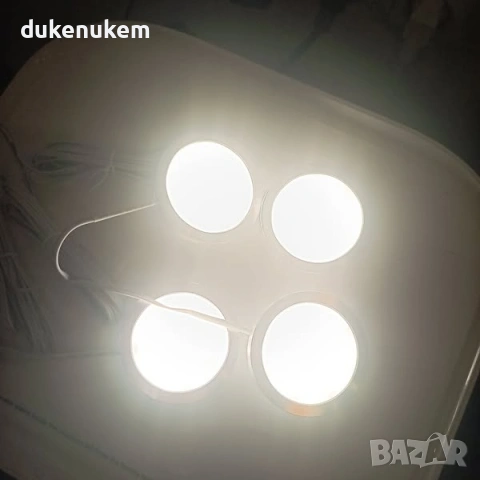 LED осветление за шкафове, лунички – комплект 4 бр., неутрално бяло, снимка 11 - Лед осветление - 53039658