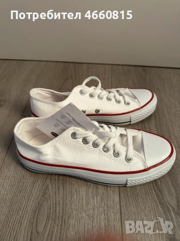 Дамски обувки кецове Converse стил – бели, нови, размер 38, снимка 9 - Маратонки - 52929570