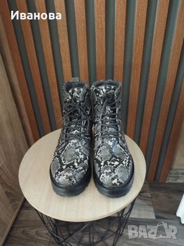 Дамски боти - змийски, снимка 2 - Дамски боти - 50745079