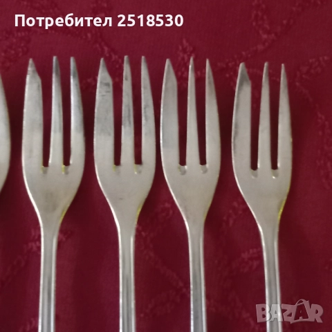 Старинни посребрени вилици , снимка 6 - Антикварни и старинни предмети - 52366224