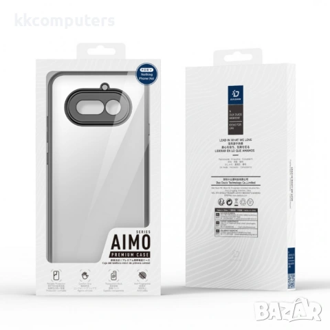 DUX DUCIS Aimo Прозрачен Калъф за Nothing Phone (4a) - PC+TPU, 0.8mm защита, 1.2m SGS, REACH, Черен, снимка 8 - Калъфи, кейсове - 54087517