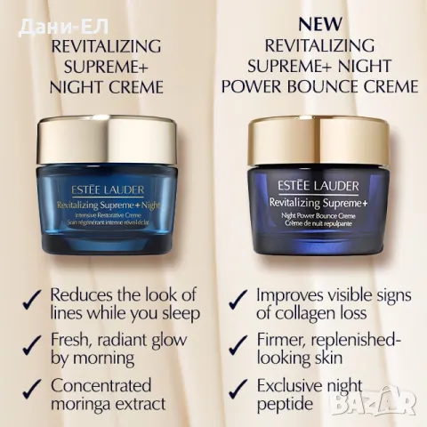 НОВИЯТ Estée Lauder Revitalizing Supreme+ Night Power Bounce Cream Нощен крем срещу бръчки - 50ml, снимка 10 - Козметика за лице - 48929156