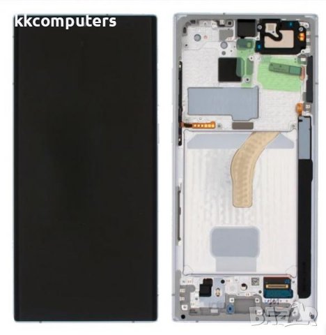 LCD Дисплей за Samsung SM-G908F S22 Ultra / GH82-27488C / 27489C / Тъч скрийн + рамка / Бял / Оригин