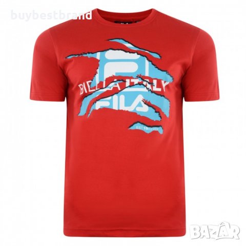 FILA Torn T-shirt Red Тениска размер L