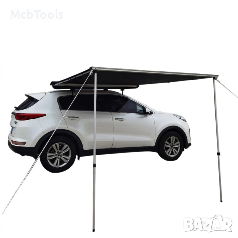 Тента за таван за джип / автомобил / бус черна с размер 2,5м х 2,5м