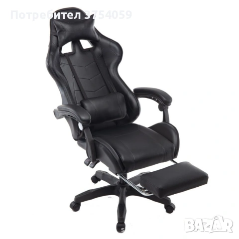 Въртящ се кожен стол за офис и компютърни игри, снимка 5 - Столове - 53174790