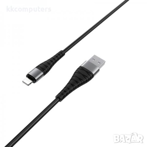 Borofone USB - Lightning (iPhone), Кабел 2.4A, 1m, BX32 / Черен / Баркод : 2402285, снимка 3 - USB кабели - 40397683