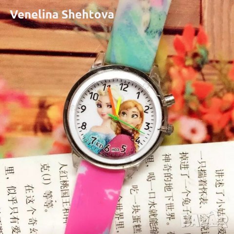 Елза Ана Frozen  Замръзналото кралство Светещ детски ръчен часовник , снимка 4 - Детски - 31766676