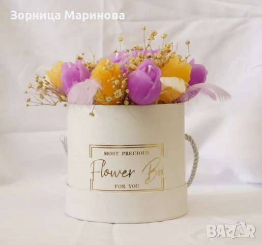 Ароматни букети от свещи, ръчна изработка , снимка 9 - Декорация за дома - 50538090