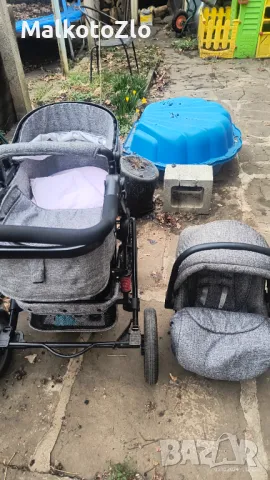 Бебешка количка/ Комбинирана детска количка  LORELLI LORA SET 3 в 1 - Dark Grey, снимка 12 - Детски колички - 47499492