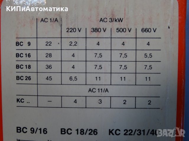контактор ABB BC16-30-10 24VDC 7.5kW, снимка 10 - Резервни части за машини - 37461323