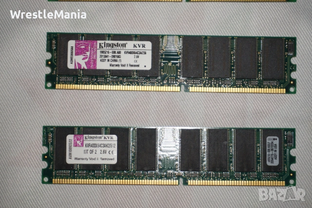 16бр DDR RAM ПАМЕТ Kingston/ADATA/PQI/Nanya/Infineon/VDATA Тествана и Работеща за Настолен Компютър, снимка 7 - RAM памет - 53185509
