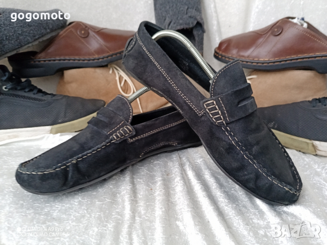 мъжки мокасини BATA® original, 41 - 42, естествена кожа, естествен велур , снимка 14 - Мокасини - 44581520