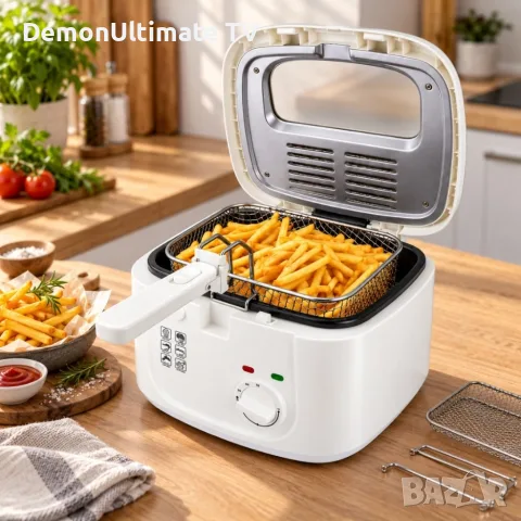 Електрически фритюрник 2,5 л,1800 w c регулируема температура
