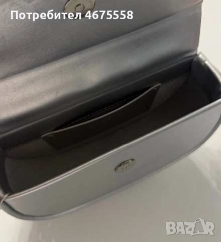 Кожена сребриста чанта Zarena, снимка 13 - Чанти - 52752214