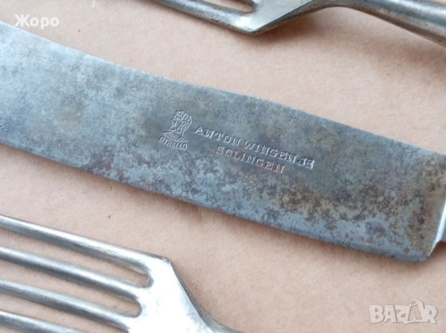 старинни прибори SOLINGEN СОЛИНГЕН вилица нож, снимка 7 - Антикварни и старинни предмети - 52877067