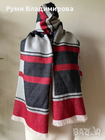 Голям шал/ тип одеало от 100 % baby alpaca, снимка 2 - Шалове - 43031453