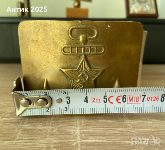 Морска катарама СССР, месинг, снимка 3 - Антикварни и старинни предмети - 50440686