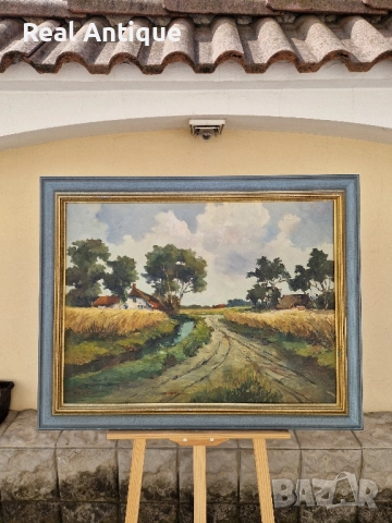 Масло картина автор пейзаж платно рамка 