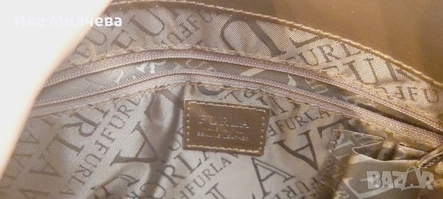 Кафява кожена чанта Furla, снимка 11 - Чанти - 42614595
