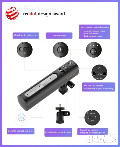 Микрофон NUROUM AM10B, снимка 7 - Друга електроника - 54315009