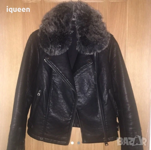 Оригинално кожено яке с пух, снимка 3 - Якета - 53157203