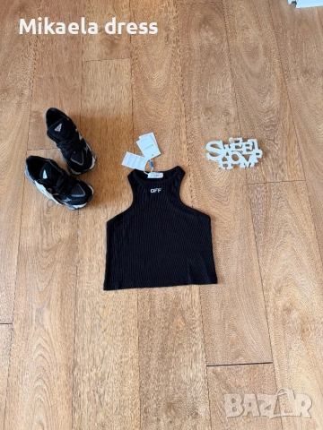 Суперефектен топ рипс.Нов с етикет С М Л размер, снимка 4 - Потници - 53882237