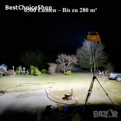 LED работна лампа 6500LM IP67 85-277V щепсел и ключ – 5000K, снимка 11 - Други инструменти - 53927125