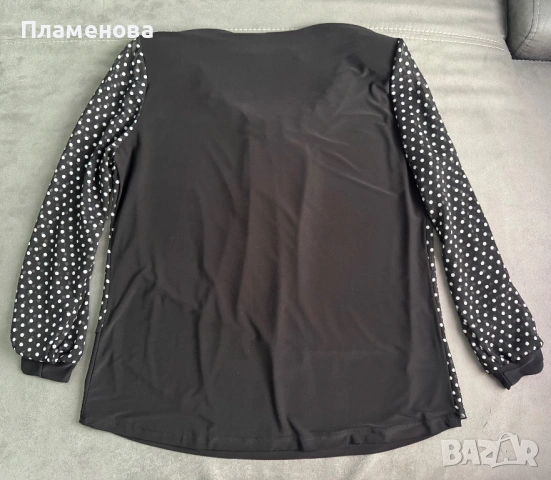 Дамска блуза с прозрачни ръкави - L/XL, снимка 5 - Блузи с дълъг ръкав и пуловери - 54276910